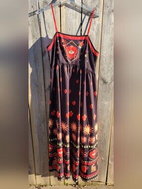 Heart Print Maxi Dress